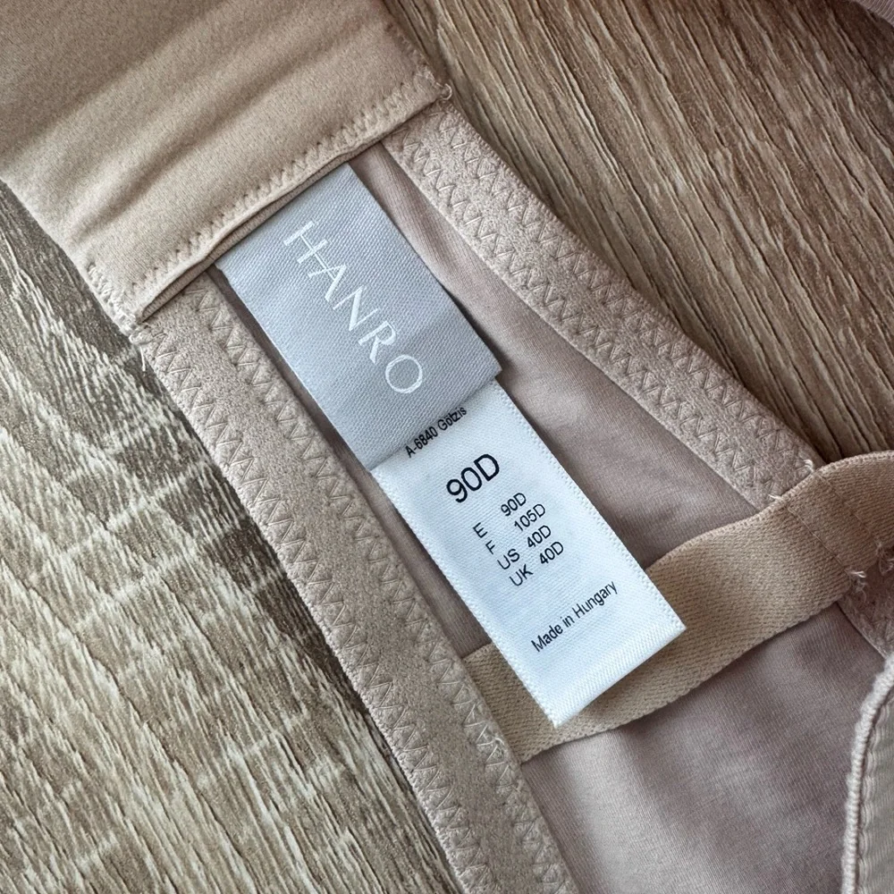 Hanro Beige Nude Cotton Sensation Wire-Free Bra‎ Size 40D - Picture 5 of 6